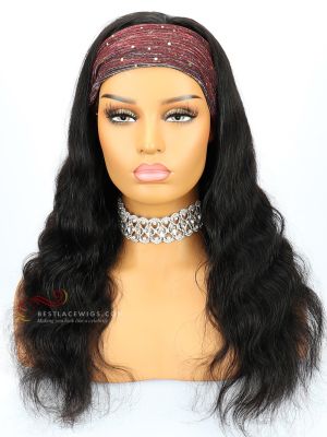 Body Wave Indian Remy Hair Headband Wigs [HB006]