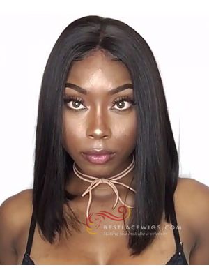 Yaki Straight 150% Denstiy Classic BOB Lace Wigs Indian Remy Hair [BOB015]