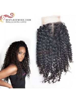 Middle Part Lace Closure Kinky Curl Virgin Brazilian Hair [BRW003]