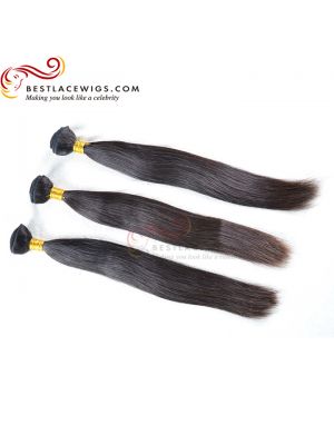 Natural Color Silky Straight Brazilian Virgin Hair Weaves 3 Bundles [CWS035]