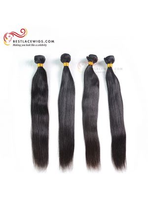 Unprocessed Virgin Brazilian Hair 4Pcs Silky Straight Hair Weaves [BS063]