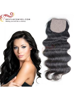 Natural Color Virgin Brazilian Hair Silk Base Closure Body Wave Hair [BSC03]