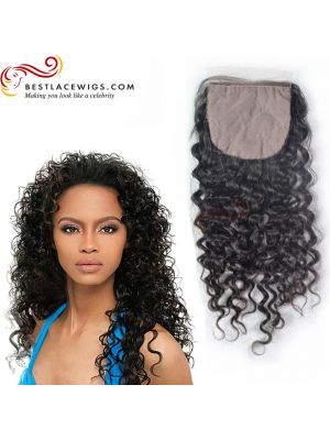 Virgin Brazilian Hair Silk Base Closure Water Wave Natural Color Hair [BSC05]