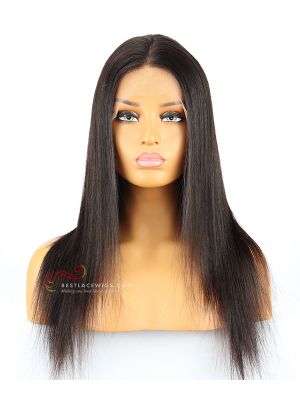 10&12" 180% Density Silk Top Hidden Knots 360 Frontal Wig Silky Straight Indian Remy Hair [GLW001D]