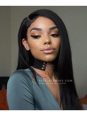 130% Density Pre-Plucked 360 Frontal Wig Silky  Straight Indian Remy Hair [GLW011]