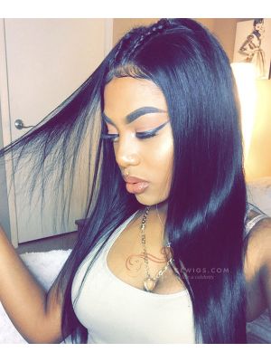 High Quality: Colored Silky Straight Brazilian Virgin Hair 360 Lace Wigs [GLW013S]