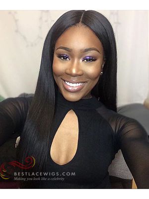 Silky Straight Chinese Virgin Hair Glueless Full Lace Wigs [GSW118]