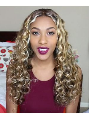 Ciara Celebrity Glueless Full Lace Wigs Wavy Style Chinese Virgin Hair [GSW300]