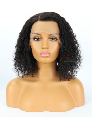 Heavy Density Natural Curly BOB Lace Front Wig Indian Remy Hair[BOB04] 