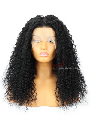 24" Pre-Plucked 360 Lace Frontal Wig High Quality Brazilian Virgin Hair 1# 180% Density Water Wave[CWS177]