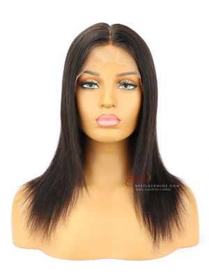 10&12in 180% Density Silk Top Hidden knots 360 Frontal Wig  Silky Straight Indian Remy Hair [CWS001D]