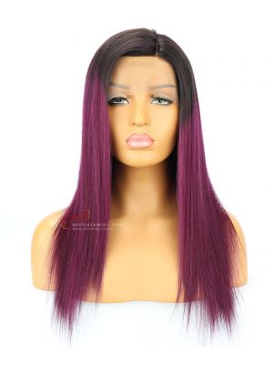 Old Hairline-16" Ombre Color High Quality Silky Straight Brazilian Virgin Hair Lace Front Wig[CWS186]