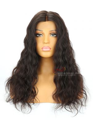 18" Long  Wavy Style High Quality Brazilian Virgin Hair Glueless Full Lace Wig [CWS164]