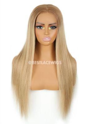Ombre Blonde Highlight Silky Straight Malaysian Virgin Hair HD Lace Glueless Wigs [MSW03]