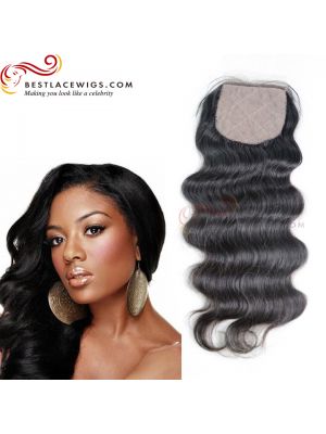 Silk Base Closure Indian Remy Body Wave Hair [STC03]