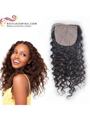 Silk Base Closure Water Wave Indian Remy Hair [STC05]