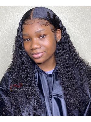 Deep Wave Glueless Lace Front Wigs Indian Remy Hair [SW082]