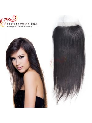 Silky Straight Brazilian Virgin Hair Lace Closure [TCB11]