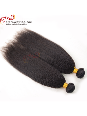 Brazilian Virgin Kinky Straight Hair Weave 2 Bundles [BS102]