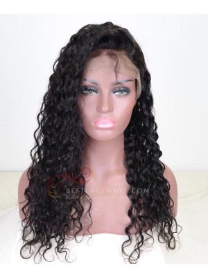 Loose Curly Indian Remy Hair Lace Front Wigs [SW086]