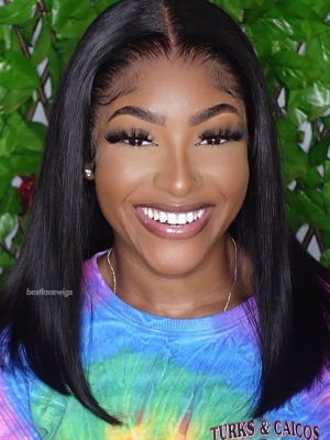 Skin Melted HD Lace 13X6 Silky Straight BOB Style Wig New Clean Hairline [HD05] 