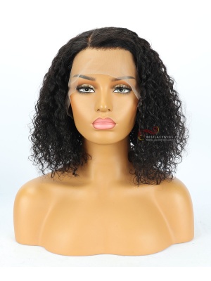 Heavy Density Natural Curly BOB Lace Front Wig Indian Remy Hair[BOB04] 